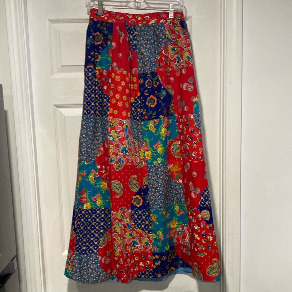unique vintage Mountain Artisans boho patchwork skirt 14*